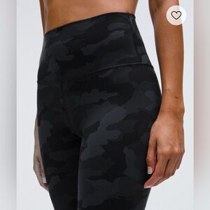 Lululemon Align High-Waisted Black Camouflage Leggings